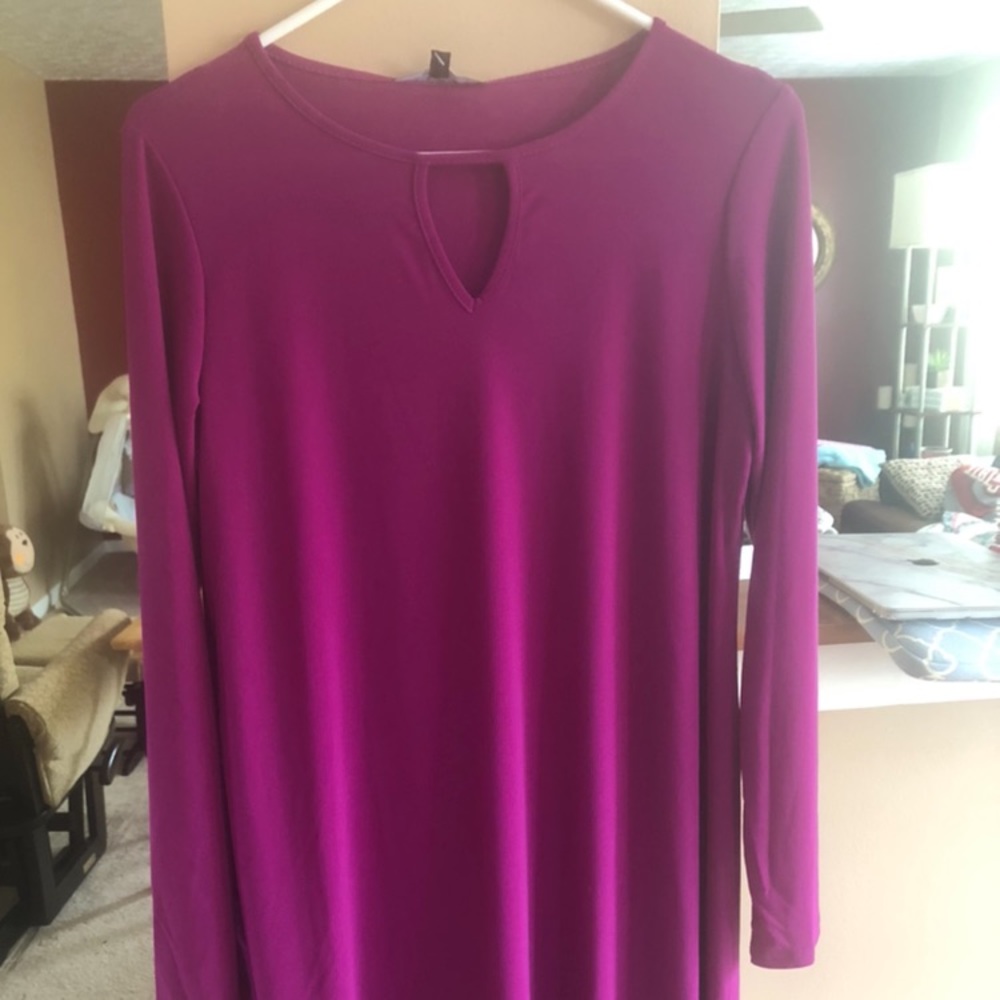 Purple cutout Maternity Dress